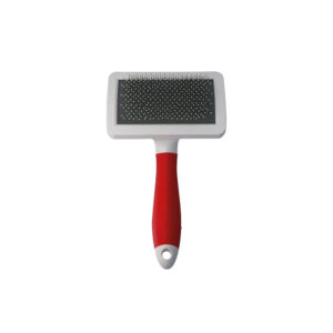 Emily Pets Plastic Paw Print Handle Stainless Steel Brush